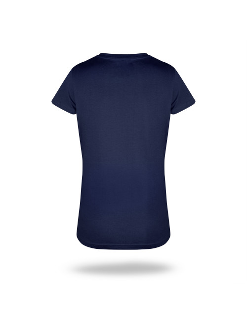 GEFFER DAMEN-T-SHIRT 205 MARINEBLAU DTG-Druck, Siebdruck, Logo-Stickerei