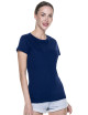 GEFFER DAMEN-T-SHIRT 205 MARINEBLAU DTG-Druck, Siebdruck, Logo-Stickerei