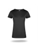 GEFFER LADIES` T-SHIRT 205 BLACK embroidery silk-screen printing company logo