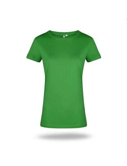 GEFFER T-SHIRT FOR WOMEN 205 GREEN SPRING silkscreen print logo embroidery