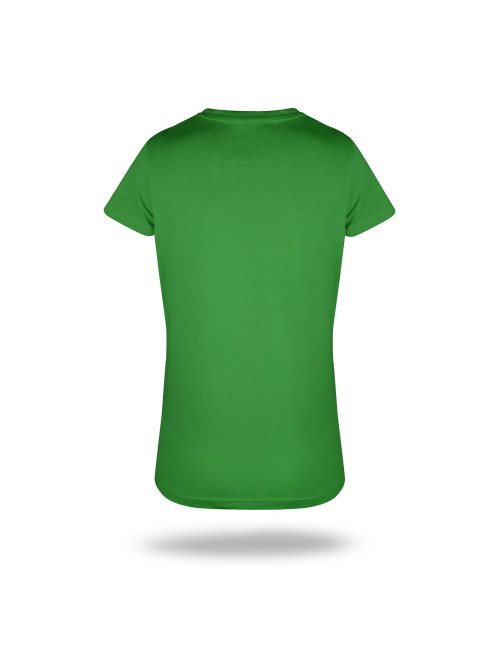 GEFFER T-SHIRT FOR WOMEN 205 GREEN SPRING silkscreen print logo embroidery