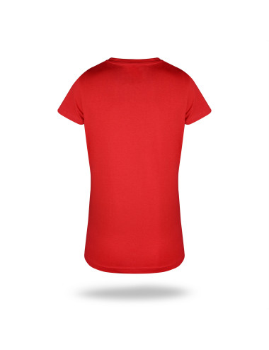 GEFFER DAMEN-T-SHIRT 205 ROT, Aufdruck, Stickerei, Siebdruck, Firmenlogo