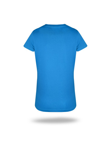 GEFFER DAMEN-T-SHIRT 205 BLAU Logodruck, Stickerei, Siebdruck