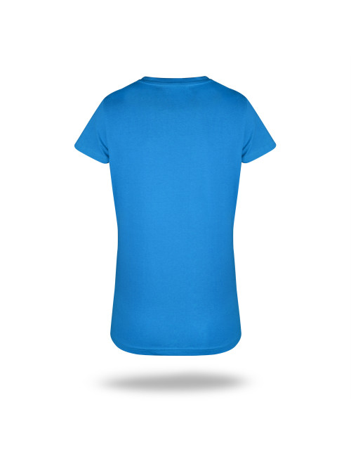 GEFFER DAMEN-T-SHIRT 205 BLAU Logodruck, Stickerei, Siebdruck