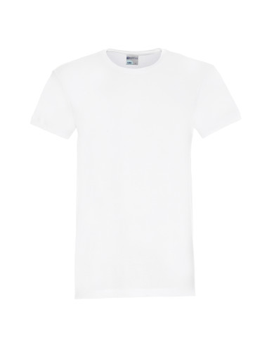 GEFFER Men`s T-SHIRT 100 WHITE screen printing DTG printing embroidery logo for companies