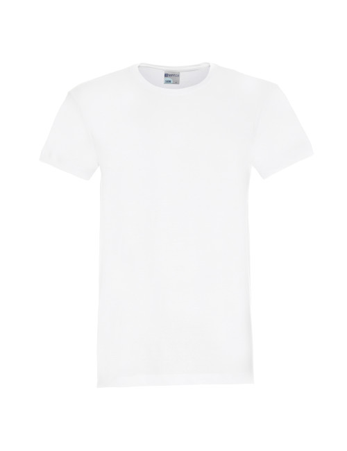 GEFFER Men`s T-SHIRT 100 WHITE screen printing DTG printing embroidery logo for companies