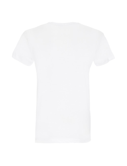 GEFFER Men`s T-SHIRT 100 WHITE screen printing DTG printing embroidery logo for companies