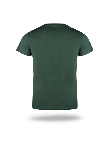 GEFFER HERREN-T-SHIRT 100 BOTTLE GREEN, Aufdruck, Logo-Stickerei, Siebdruck