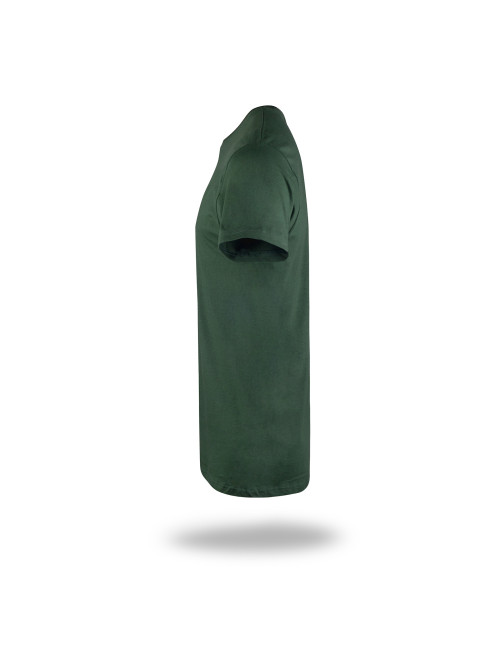 GEFFER HERREN-T-SHIRT 100 BOTTLE GREEN, Aufdruck, Logo-Stickerei, Siebdruck