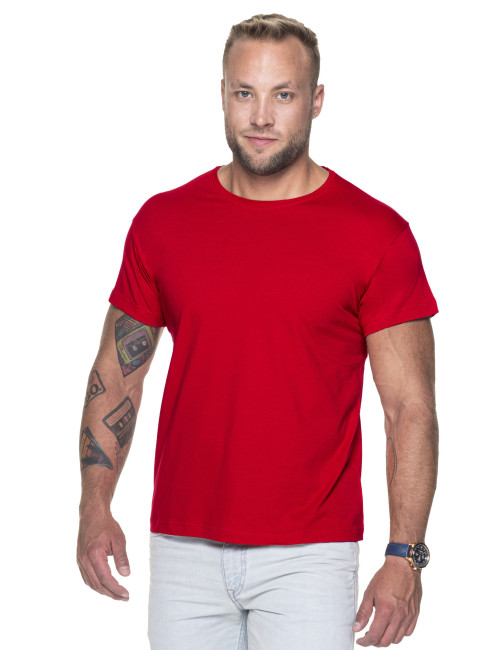 GEFFER Men`s T-SHIRT 100 RED print embroidery logo silkscreen