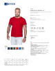 GEFFER Men`s T-SHIRT 100 RED print embroidery logo silkscreen