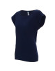 GEFFER T-SHIRT Women`s 250 NAVY print silkscreen logo embroidery