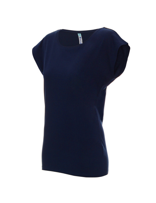 GEFFER Damen-T-Shirt 250 Marineblau mit Aufdruck, Siebdruck, Logo, Stickerei