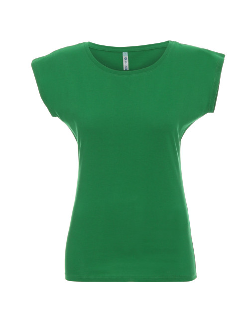 GEFFER Damen T-SHIRT 250 GREEN SPRING Logo-Stickerei DTF-Druckunternehmen