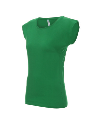 GEFFER Damen T-SHIRT 250 GREEN SPRING Logo-Stickerei DTF-Druckunternehmen