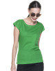 GEFFER Damen T-SHIRT 250 GREEN SPRING Logo-Stickerei DTF-Druckunternehmen