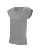 GEFFER Damen T-SHIRT 250 HELLGRAU MELANGE mit Aufdruck, Stickerei und Logo
