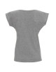 GEFFER Women`s T-SHIRT 250 LIGHT GRAY MELANGE logo embroidery print