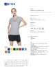 GEFFER Women`s T-SHIRT 250 LIGHT GRAY MELANGE logo embroidery print