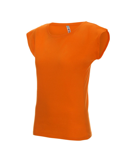 GEFFER Damen-T-Shirt 250 ORANGE, Stickerei, DTG-Druck, Logo-Siebdruck