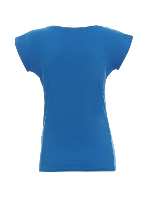 GEFFER Damen T-SHIRT 250 BLAU Firmenlogo Stickerei, Siebdruck