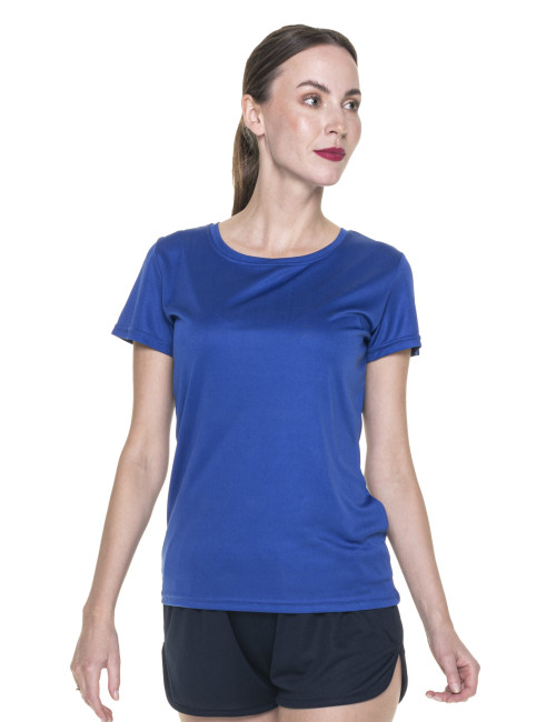 GEFFER Women`s T-SHIRT 245 CORNFLOWER Logo embroidery print