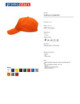 2Men's comfort hat orange Promostars