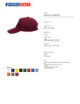 2Men's comfort hat in burgundy by Promostars