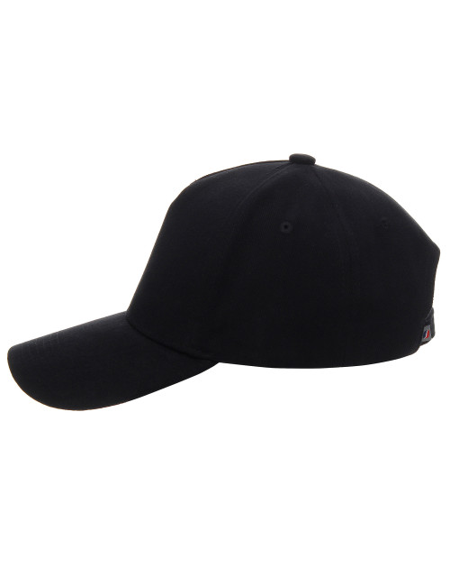 Crimson cut cap COMFORT PLUS BLACK embroidery logo print