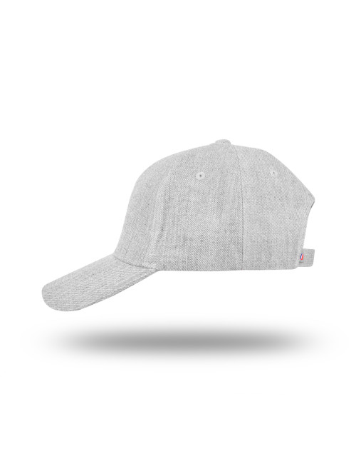 Crimson cut cap COMFORT PLUS LIGHT GRAY MELANGE print