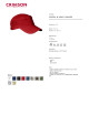 Crimson cut cap ARMY/RANGER DARK RED with logo embroidery