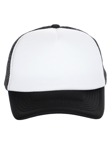 Promostars cap NET BLACK/WHITE embroidery logo print