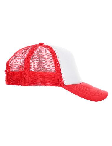 Promostars NET RED/WHITE Baseballkappe mit Logodruck und Stickerei