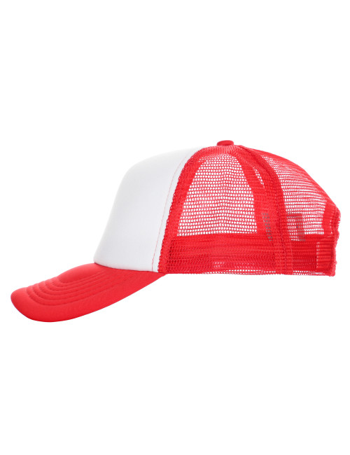 Promostars NET RED/WHITE Baseballkappe mit Logodruck und Stickerei