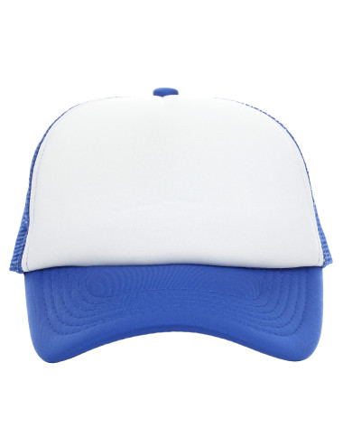 Promostars cap NET CORNFLOWER/WHITE embroidery logo print