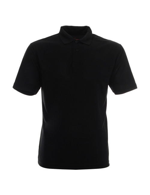 Promostars POLO Herren COOL BLACK Print-Stickerei-Siebdruck-Logo