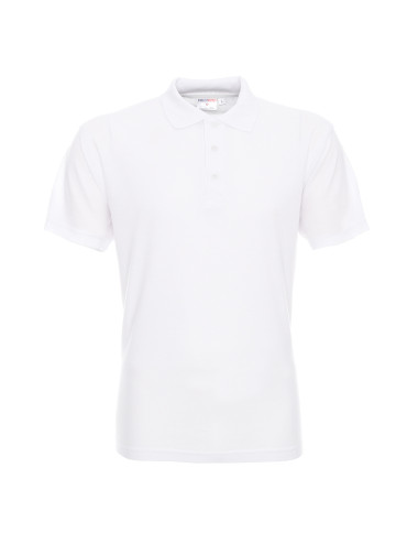 Promostars POLO men`s STANDARD WHITE embroidery print DTF silkscreen logo