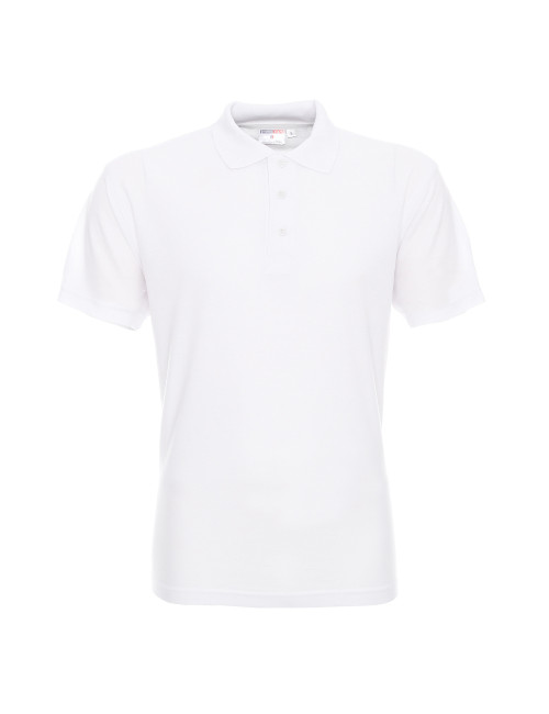 Promostars POLO men`s STANDARD WHITE embroidery print DTF silkscreen logo