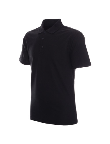 Promostars POLO Herren STANDARD SCHWARZ DTF-Druck, Siebdruck, Logo-Stickerei