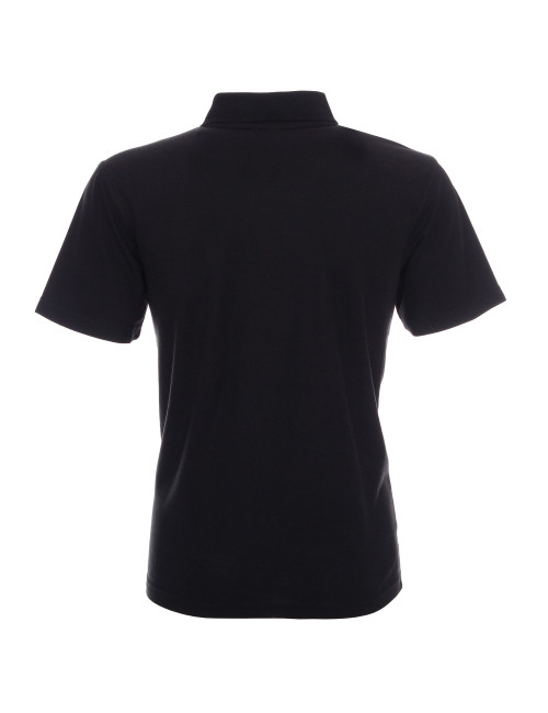 Promostars Men`s POLO STANDARD BLACK print DTF silkscreen logo embroidery