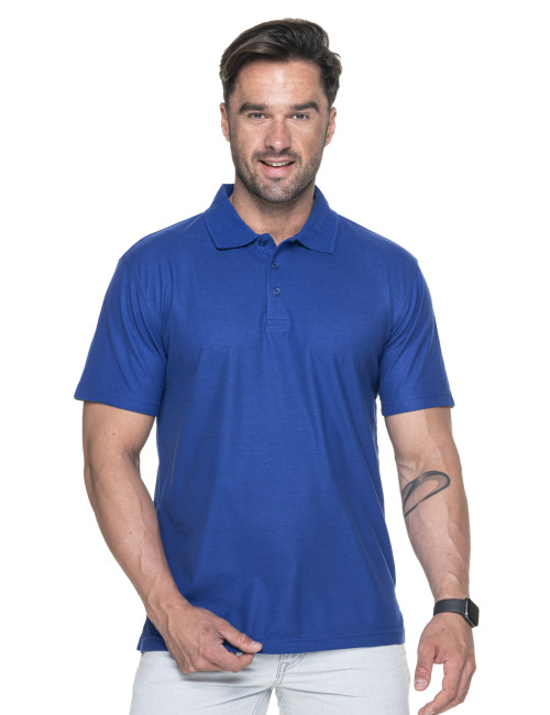 Promostars POLO Men`s STANDARD CORNFLOWER DTG print silkscreen logo embroidery