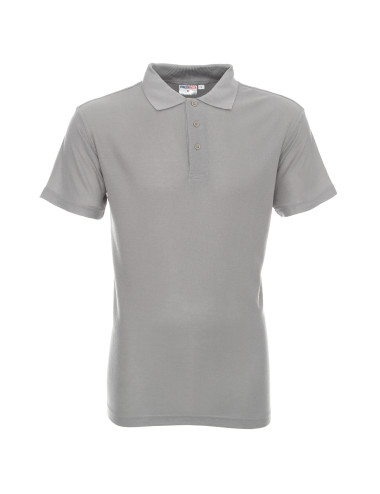 Promostars POLO Herren STANDARD HELLGRAU Aufdruck, Siebdruck, Logo, Stickerei