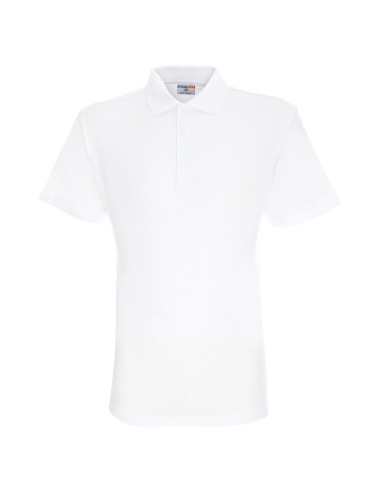 Promostars POLO Men`s POLO HEAVY WHITE print embroidery silkscreen logo
