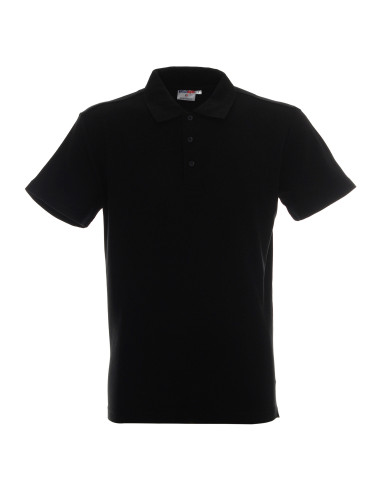 Promostars POLO Men`s POLO HEAVY BLACK silkscreen print logo embroidery