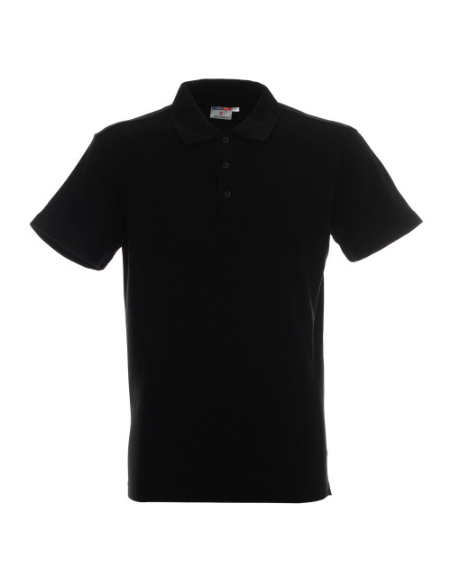 Promostars POLO Men`s POLO HEAVY BLACK silkscreen print logo embroidery