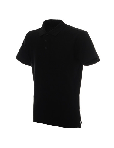 Promostars POLO Herren POLO HEAVY BLACK Siebdruck-Logo-Stickerei