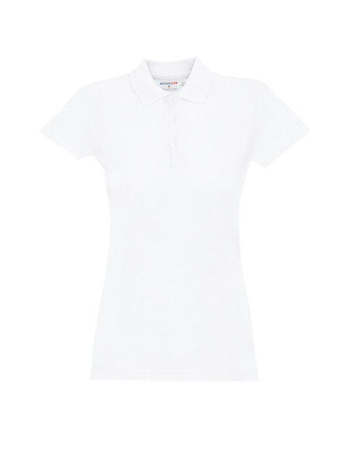 Damen-Poloshirt in schwerem Weiß von Promostars