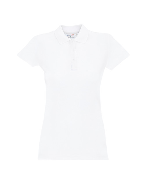 Promostars POLO Women`s LADIES` HEAVY WHITE Embroidery Printing Logo Screen Printing