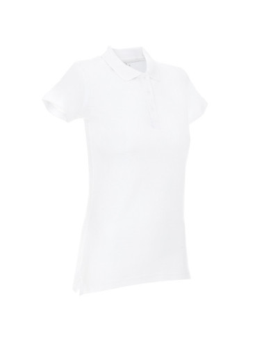 Damen-Poloshirt in schwerem Weiß von Promostars
