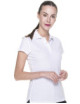 2Damen-Poloshirt in schwerem Weiß von Promostars